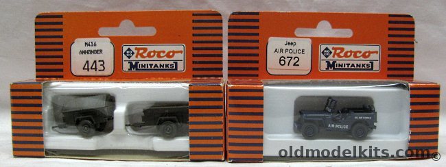 Roco HO Roco HO Scale - Air Police Jeep and M416 Trailers, 672 443 plastic model kit